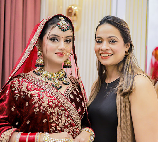 After bridal makeup transformation, real client of Diya Sharma Makeup & Hair Studio