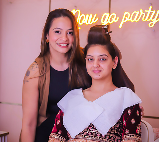 Before bridal makeup, real client of Diya Sharma Makeup & Hair Studio